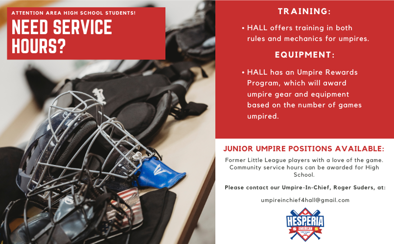 Junior Umpire Positions Available