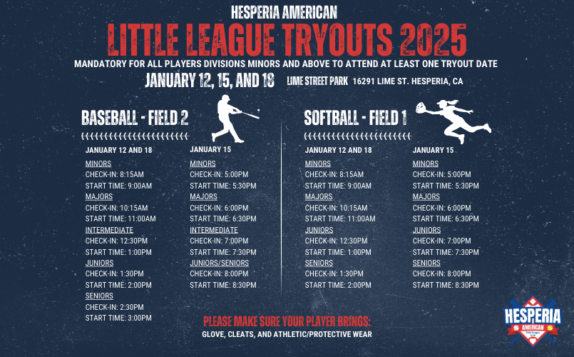 2025 Spring Season Tryouts